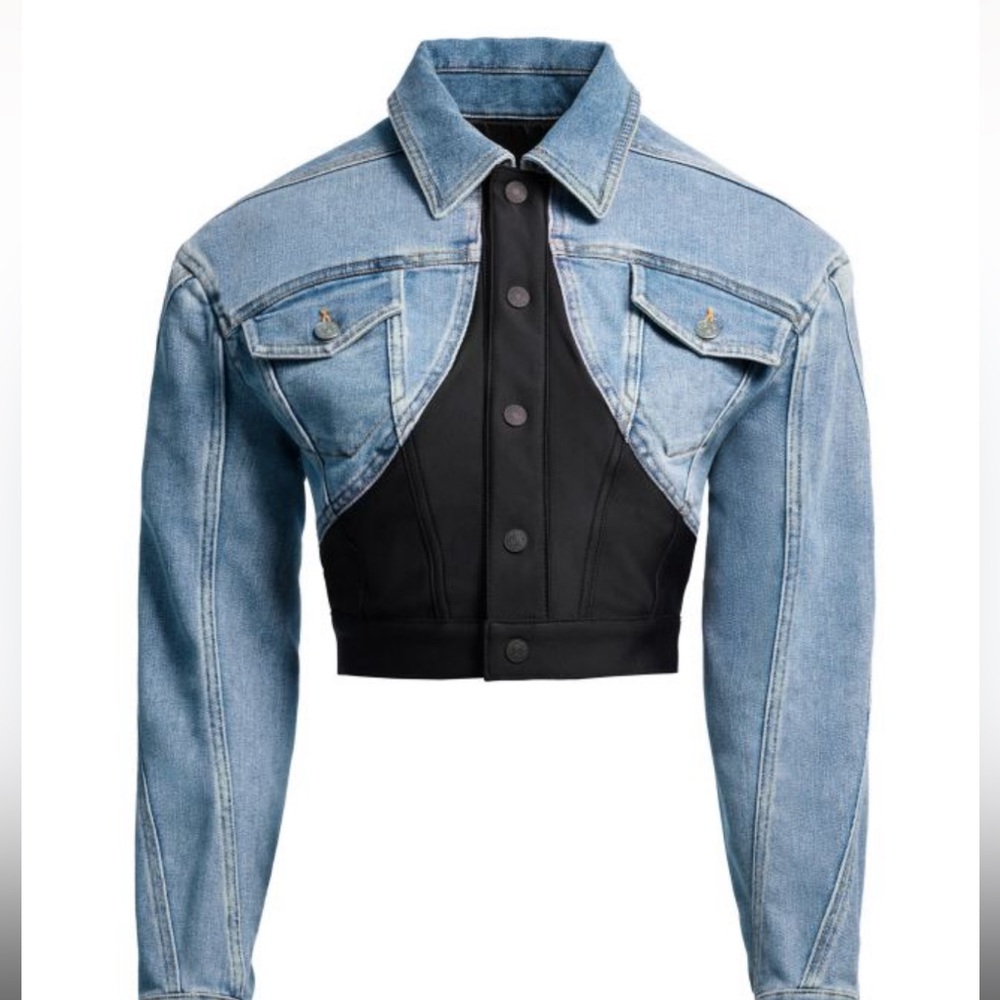 Womens mugler x h&m denim jacket